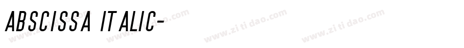 Abscissa Italic字体转换